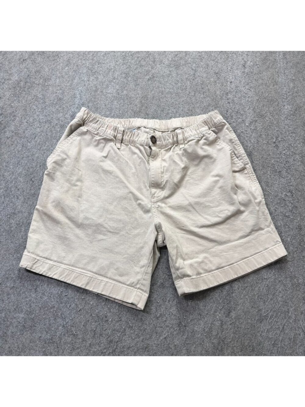 Chubbies Originals Shorts Men XL Beige Khaki 7" Elastic Chino Stretch Twill